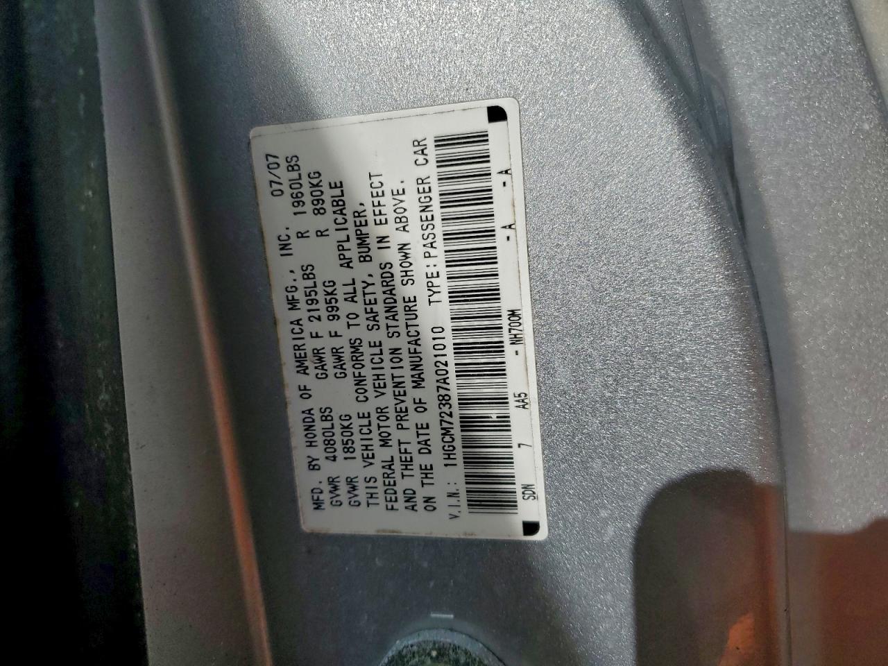 Honda Accord Lx Image 8