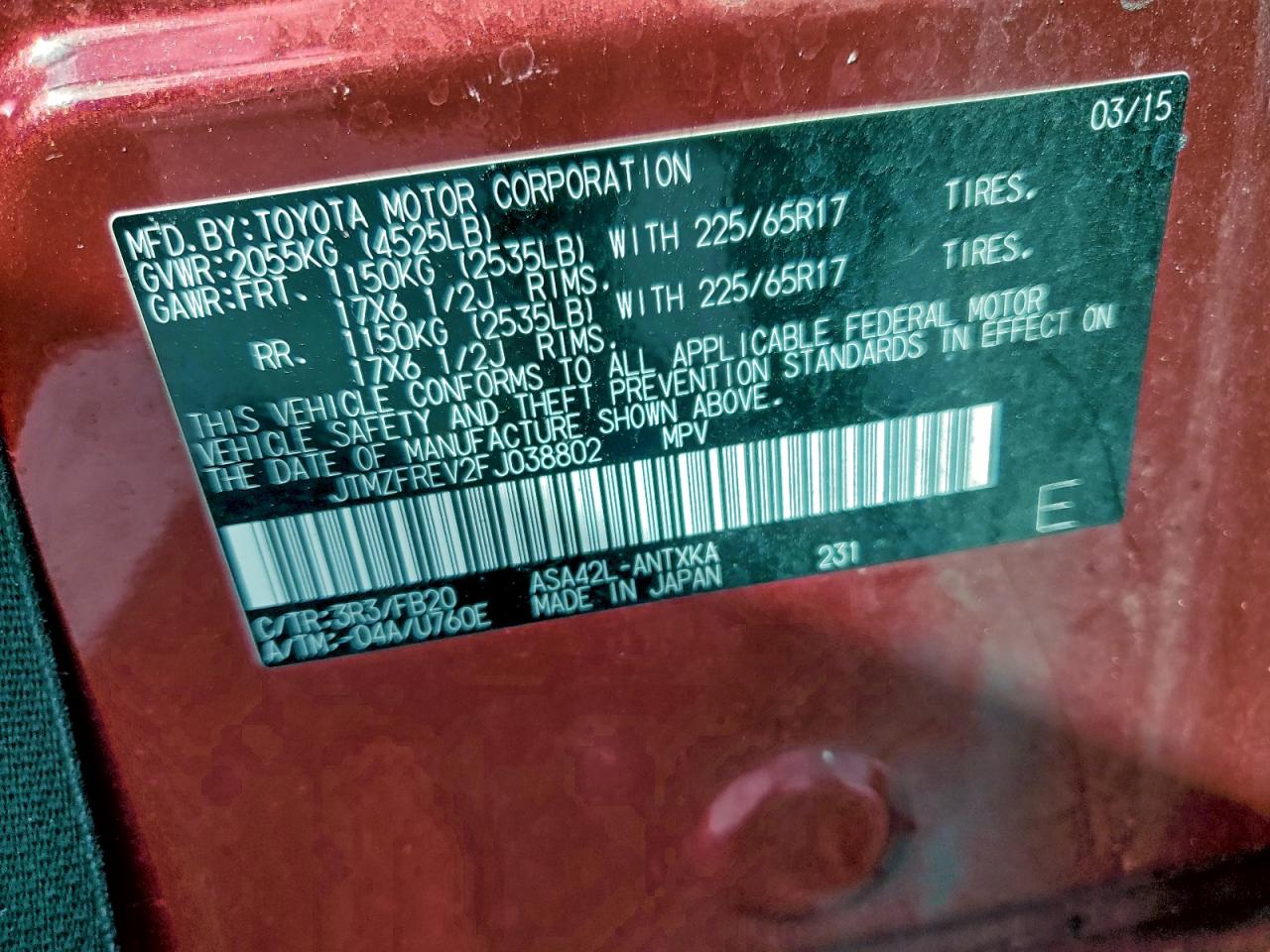 Toyota RAV4 Le Image 9